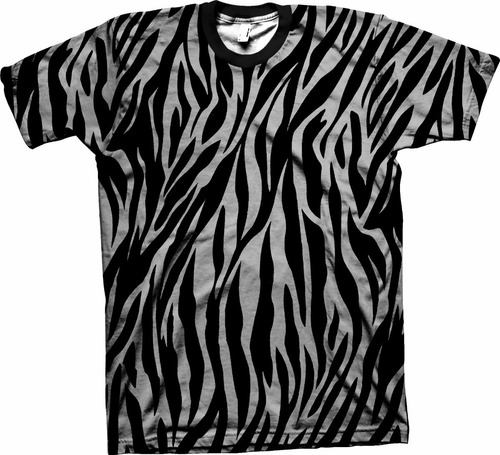 Camiseta Zebra  Estampa  Animal Print Cinza