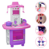 Kit Cozinha Fogão Infantil De Brinquedo Completa Sai Água