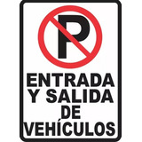 Señalizacion Metal Laminado Prohibido Parquea Vehiculo 30x20