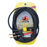 Cable Inserto Solcor Mod Xlr Hembra - 2 Plugs Ts1/4 3mts