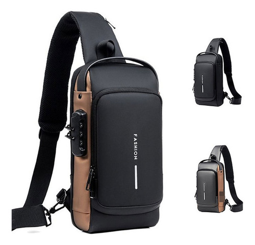 Bolsa Deportiva Antirrobo For Hombre Con Carga Usb .