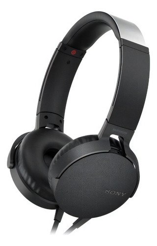 Auriculares Con Microfono Sony Plegales Mdr-xb550apb Color Negro