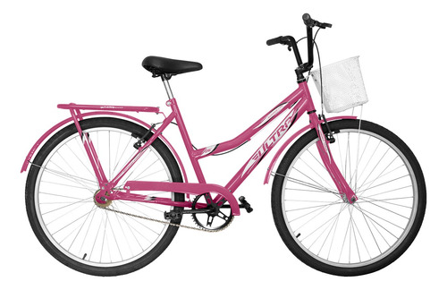 Bicicleta Feminina Aro 26 Summer Verona Retrô Com Cestinha