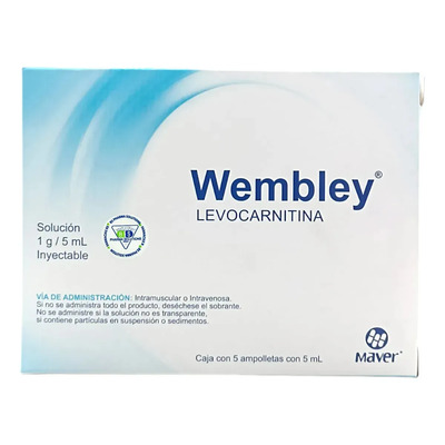 Wembley Levocarnitina Solución C\u002F5 Ampolletas Maver | Meses sin interés