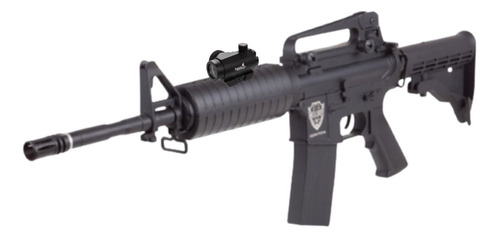 Kit Rifle Hellboy M4 Co2 4.5mm + Mini Mira Xchws P