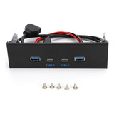 Panel Frontal Usb 3.1 Gen2 Para Pc Usb 3.0+2.0+tipo-c Tipo-e