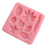 Molde Silicona Multi Hojas Modelo 2 Repostería Porcelana Color Rosa