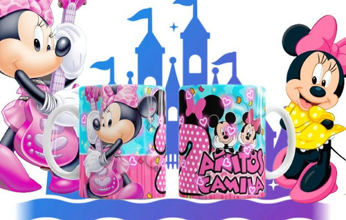 Taza Minnie Mouse 2 Añitos Personalizada