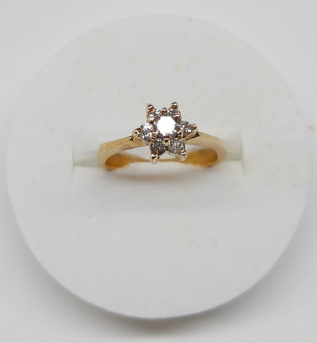 Anillo Marquesa 7 Diamantes En Oro De 18k O Permuta