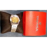 Reloj Tressa Automático Vintage Amarillo Dorado En Caja 