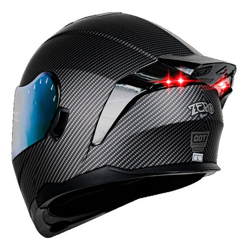 Casco Kov Abatible K1 Zero Kc1 Certificado Luz Led Seguridad