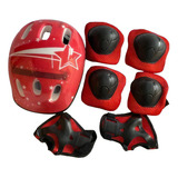 Kit De Protección Niña (o) Casco Rodillera Muñequera Codera