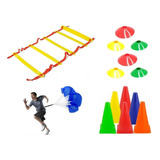 Treinamento Funcional Escada Agilidade Cone Prato Paraquedas