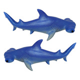 Tubarão Martelo 26cm Realista Brinquedo Grande Vinil Macio
