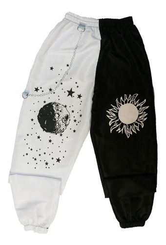 Calça Jogger Lua E Sol Street Emoji Astros Corrente Unissex