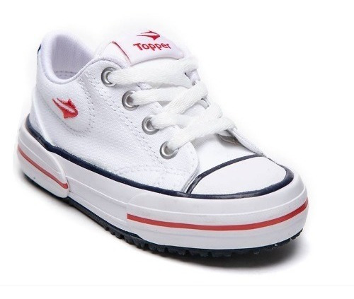 Zapatillas Topper Nova Low Kids Lona Blanco 83680