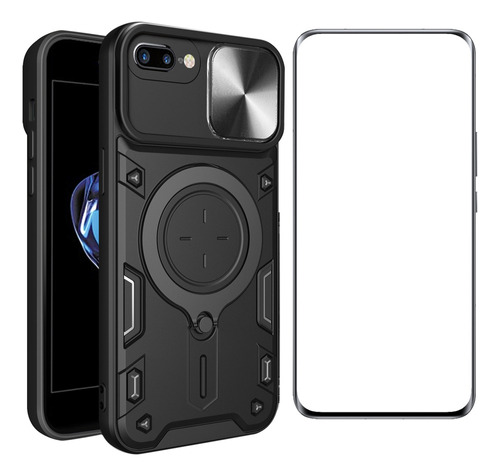 Funda For iPhone 7 8 Plus Deslizamiento Tener Vidrio Membra