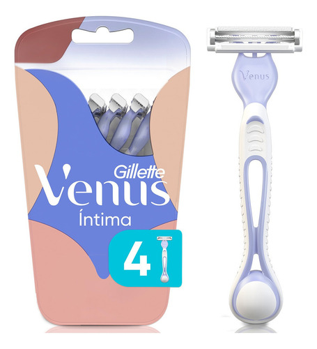 Máquina De Afeitar Gillette Venus Zona Intima Desechable 4ud