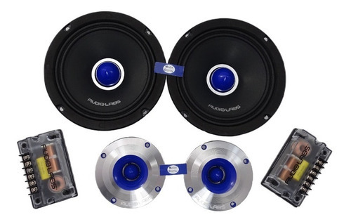 Set De Medios 6.5 Open Show Audiolabs 400w Rms Adl-pro65.2os Color Negro