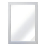 Espejo Decorativo De Baño O Tocador Rectangular 49x34 Blanco