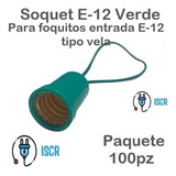 100 Pack Soquet E-12 Verde Colgante Mignon 
