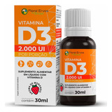 Vitamina D3 2.000 Ui Em Gotas - 30ml - Aroma De Morango
