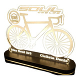 Luminária 3d Led Bike Strava Ciclista Personalizável 25 Cm