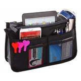 Organizador De Cartera Bolso Mochila Neceser Plegable Viaje Color Negro