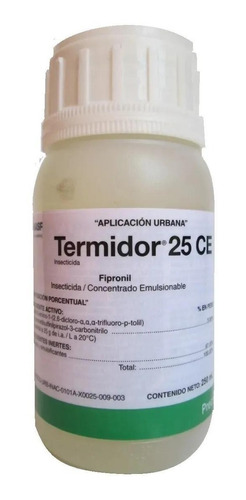 Termidor 25 Ce 250 Ml Insecticida Fipronil Termitas Moscas M