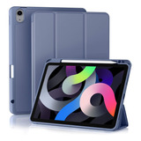 Funda iPad Air 4 Akkerds Soporte Lápiz Rígido Azul/gris