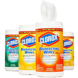 Clorox Paq 5 Botes Grandes Toallas Desinfectantes Mata Virus
