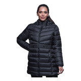 Parka Feminina Poliéster Matelassê Premium Forrada Capuz