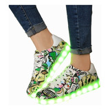 Unisex De Zapatos Luminosos Led Recargables Por Usb De Tenis