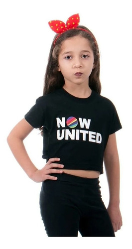 Cropet Infantil Banda Now United Blusa Infantil