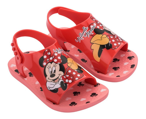 Sandalias Sweet Baby Ipanema Disney Minnie Niña Rojo