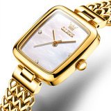 Olevs Reloj Mujer Dama Impermeable Cuadrado Original 9948
