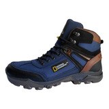 Bota Outdoor National Geographic Hombre 7008 Marino Café