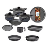 Set Combo Cocina Tramontina Teflon Antiadherente 10 Unidades