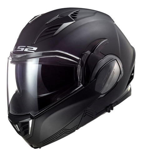 Casco Abatible Ls2 Ff900 Valiant 2 Solid Negro Mate