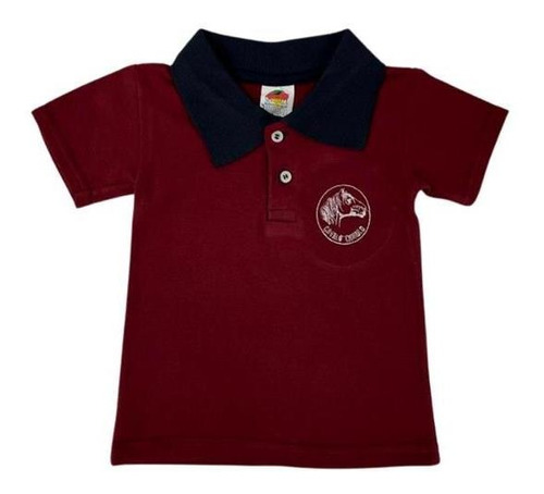 Camisa Polo Infantil Cavalo Criolo Vermelha Azul Preta Cinza