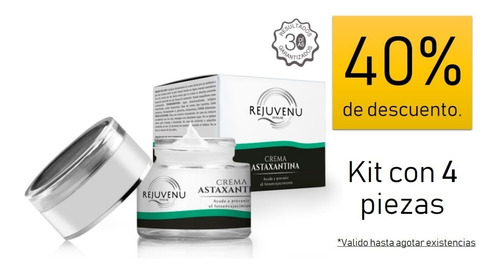 Kit 4 Cremas Astaxantina  Minimiza El Daño Del Sol