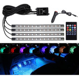 Lamparas Led X4 Rgb 12v Audio Ritmica Modulo Control Remoto