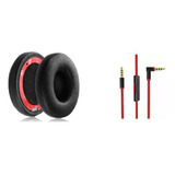 Kit Almofadas E Cabo Para Fone Beats Solo 2 E Solo 3