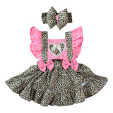 Conjunto Body De Bebê Menina Infantil Super Luxo Faixa