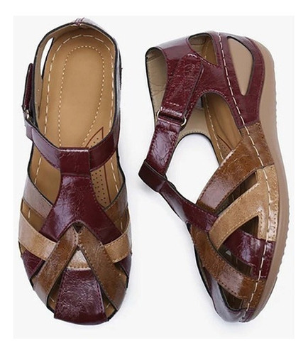 Zapatos De Sandalias Ortopédicas Femeninas Dedo Retro