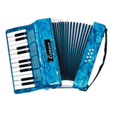 Acordeon Benson Bac08 Azul Perolado 8 Baixos Com Bag