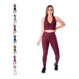 Conjunto Femenino Barato Academia 1 Top E 1 Calça Envio 24h