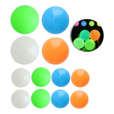 Pelotas Pegajosas Fluorescentes Juguete Niño Tiktok Pack 12