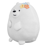 Miniso Peluche We Bare Bears Polar Con Adorno Floral Felpa B