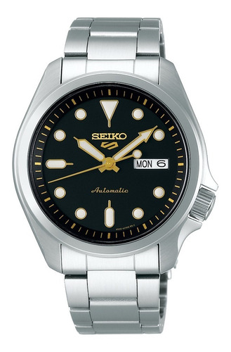 Reloj Seiko 5 Hombre Fecha-día Acero Srpe57k1 100% Original 